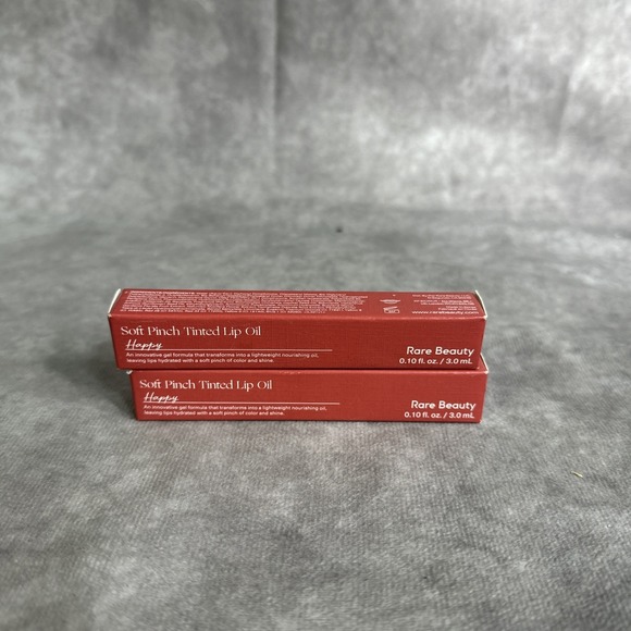 Rare Beauty Other - 2 Rare Beauty Soft Pinch Tinted Lip Oil HAPPY Full Size,‎ .10 Fl Oz / 3 ml NIB